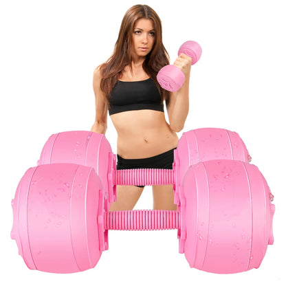 Deiris 1-25kg Water Filled Dumbbell, Portable Travel,Weights Adjustable, Home Gym, Arm Muscle Training Dumbbell Sets