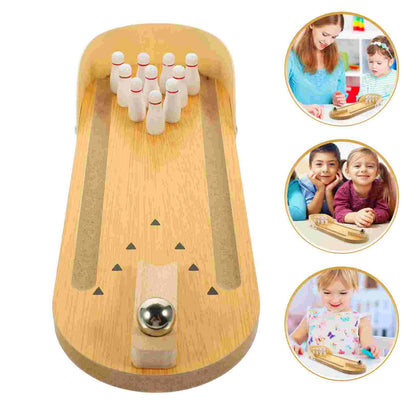 Anti-Alzheimer's Live Desktop Mini Bowling Elderly Game Toy Interactive Wooden Alzheimers Toys for Adults Abs Activities