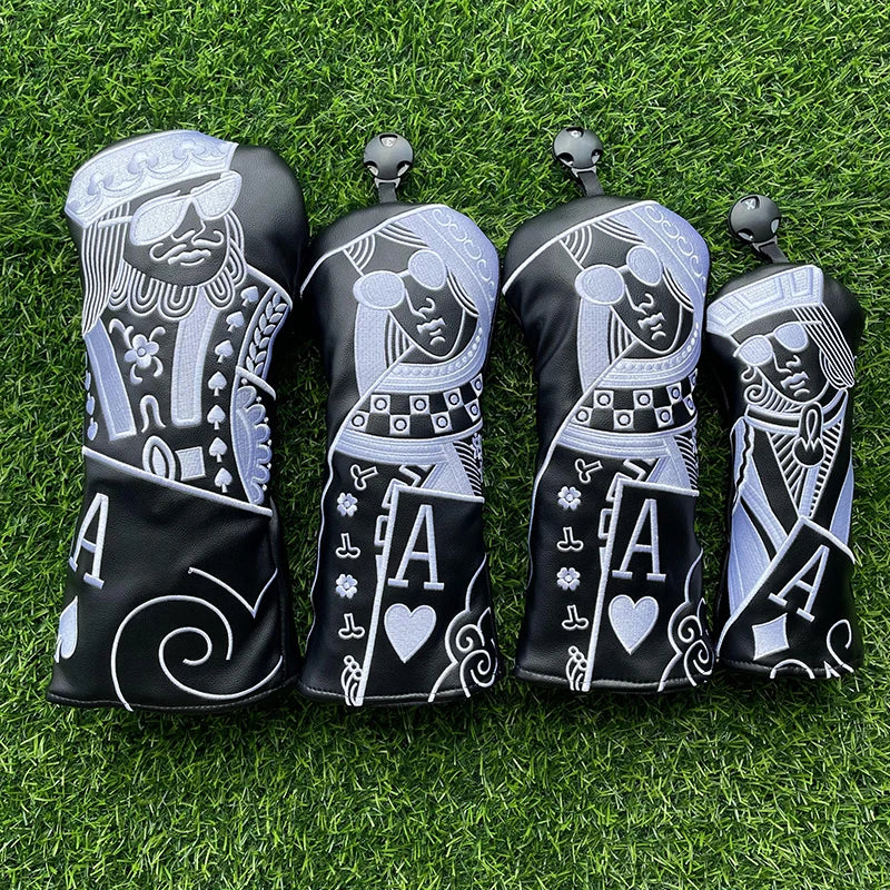 Kings and Queens and Knights Golf Club Wood Headcovers Driver Fairway Woods Hybrid Cover Photographing in Kind Fast Delivery