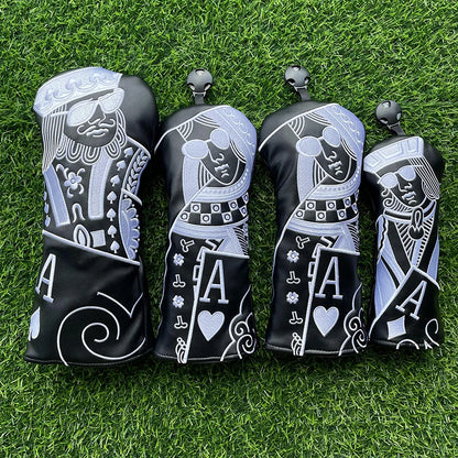 Kings and Queens and Knights Golf Club Wood Headcovers Driver Fairway Woods Hybrid Cover Photographing in Kind Fast Delivery