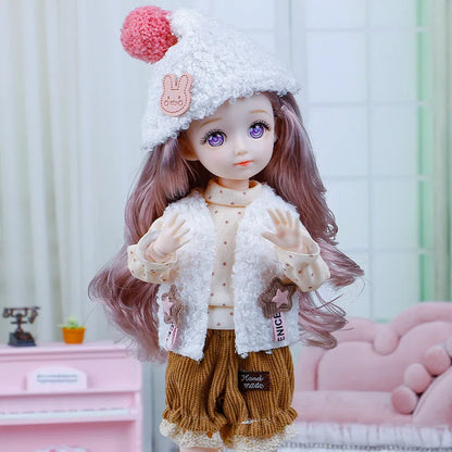 1/6 Anime Doll Full Set 23 Joint Movable With Skirt Hat Accessories Girls DIY Toys