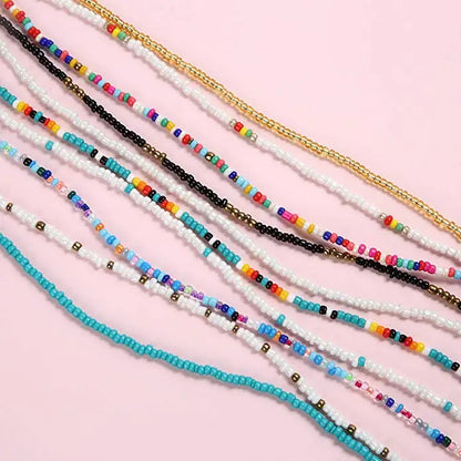 2022 Bohemia Double Layer Beads Belt Body Chain Women Summer Sexy Bikini Beach Waist Chain Charms Vintage Dress Waistband Belts