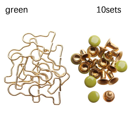 10sets Mini Doll Belt Buttons Doll Clothes DIY Metal Buckle Fit for 1/6 Dolls Girls Doll Buckles Trousers Bags Accessories
