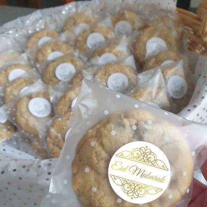 Eid Al-Fitr Eid Mubarak Packaging Sealing Sticker Candy Bag Gift Box Labels for Kids Birthday Party Eid Al-Fitr Decor Supplies