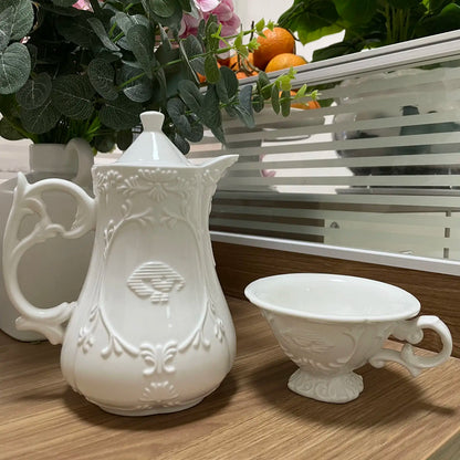 The Italian Baroque Style Ceramic Coffee Tea Set Coffee Pot Tea Kettle Teapot Creative Coffee Mugs