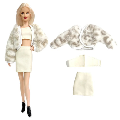NK 1 Set 30CM Princess Clothes Outfit Dress Fashion Coat  Pants Clothes for Barbie Doll Accessories Girl Toy  JJ