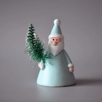 Santa Claus Elk Ornament Christmas Home Desktop Decoration Resin Figurines Entryway Crafts Gifts for Kids