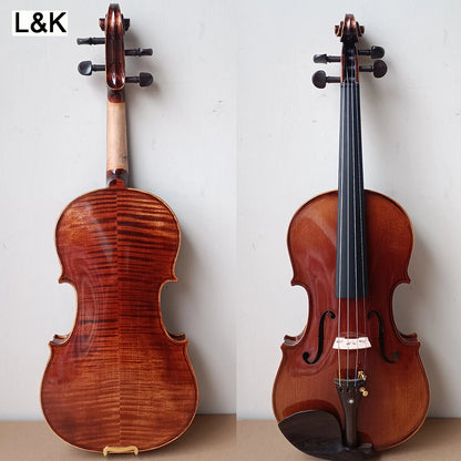 High Flame Maple Handmade Violin 4/4 3/4 1/2 1/4 바이올린 كمان Stradivari Vionlino Set Beginner Professional Musical Instrument