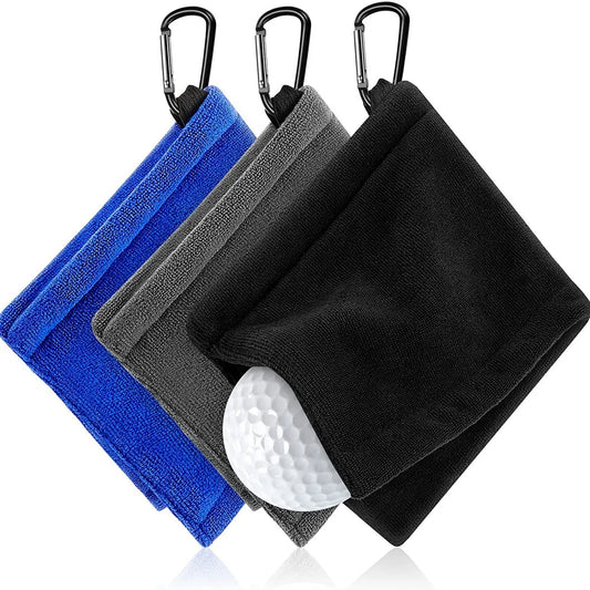 1PC Golf Ball Cleaning Towel Club Towel Outdoor Hook Towel Microfiber Velvet Outdoor Convenient Hhanging Waist Sports Club Cloth