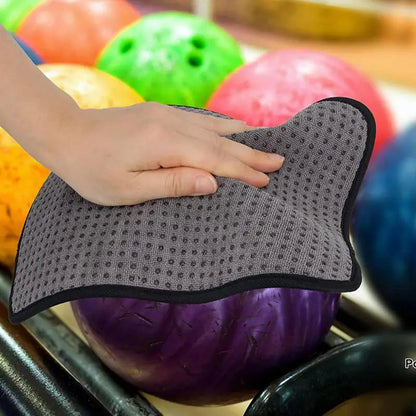 Microfiber Bowling Cleaning Towel Microfiber Bowling Shammy Pad With EZ Grip Non-Slip Bowling Ball Shammy Pad for Cleaning