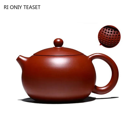 High-End Yixing Purple Clay Teapot Famous Handmade Ball Hole Filter Xishi Tea Pot Raw Ore Dahongpao Kettle Zisha Tea Set Gifts