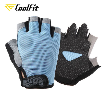 CoolFit Breathable Fitness Gloves Silicone Palm Hollow Back Gym Gloves Weightlifting Workout Dumbbell Crossfit Bodybuilding
