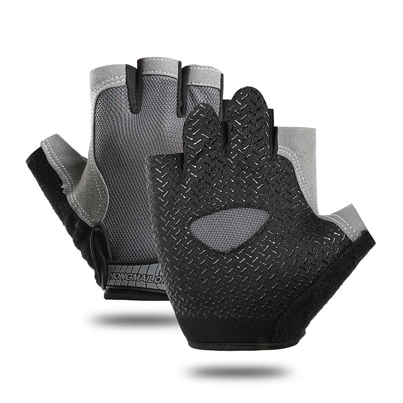 Breathable Fitness Gloves Gym Weightlifting Thin Non-Slip Half Finger Cycling Gloves Equipment Yoga Bodybuilding Training Sports