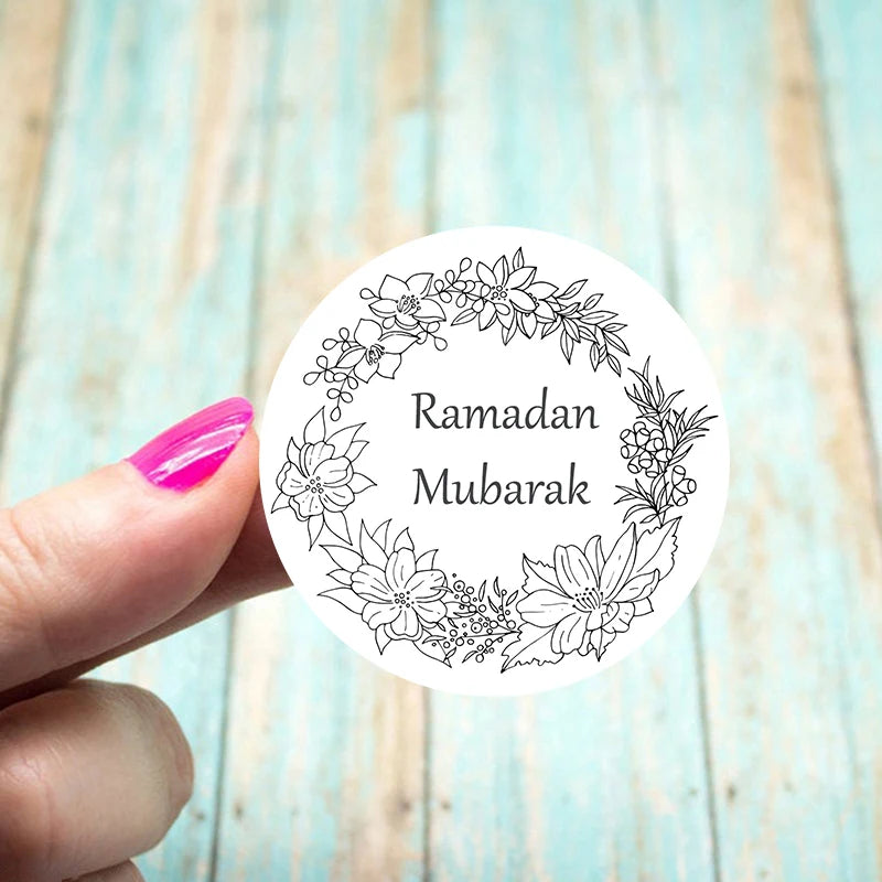 24/48pcs EID Mubarak Decor Stickers Ramadan Mubarak Decoration Islam Muslim Festival Favor Gifts Labels HAJJ Ramadan Kareem