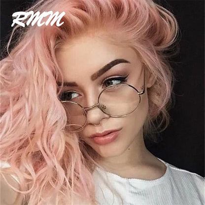 2019 New Fashion Simple Unisex Round Plain Glasses for Men Women Metal Frame Glasses for Wedding Party