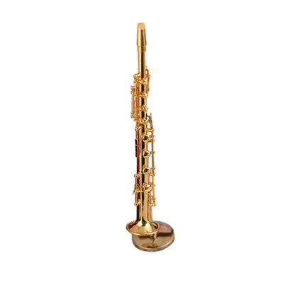 MoonEmbassy Mini Soprano Saxophone Model Miniature Saxophone Model With Metal Stand for Home Decoration