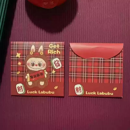 2025 Chinese New Year Red Envelopes Cute Labubu Red Pocket Money Gifts Anime Envelope Wedding Gifts Bag Good Luck Money Packets
