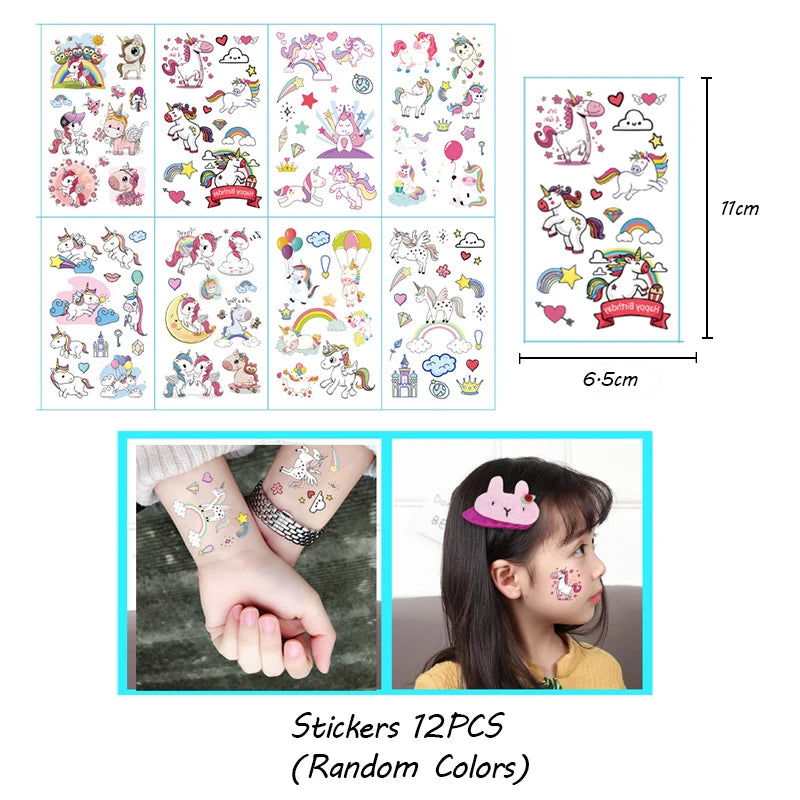 Unicorn Party Supplies Pinata Birthday Party Favors Kids Unicorn Necklace Bracelet Ring Hairpin Keychain Christmas Gifts