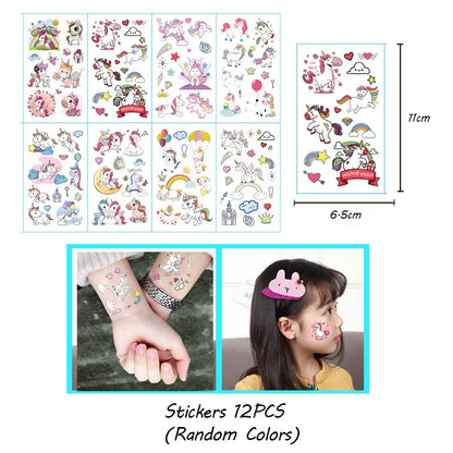 Unicorn Party Supplies Pinata Birthday Party Favors Kids Unicorn Necklace Bracelet Ring Hairpin Keychain Christmas Gifts