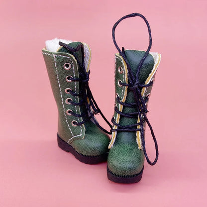 Tilda 3.2cm Doll Boots for Blythe Doll Toy,1/6 Mini Leather Dolls Shoes for Blyth Azone BJD,Casual Puppet Shoes Accessories
