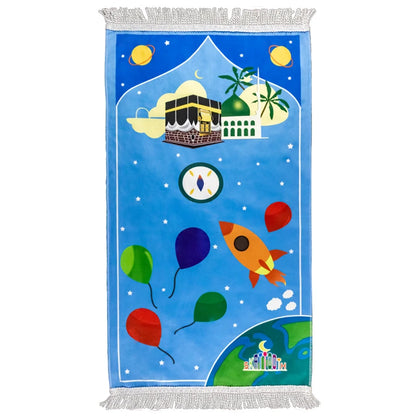 Muslim Kids Prayer Mat Islamic Soft Prayer Rug Islam Eid Gift Tapis De Priere