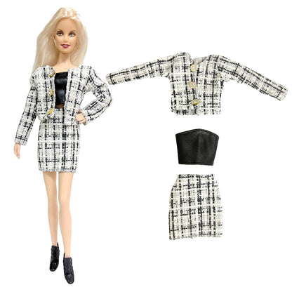 NK 1 Set 30CM Princess Clothes Outfit Dress Fashion Coat  Pants Clothes for Barbie Doll Accessories Girl Toy  JJ