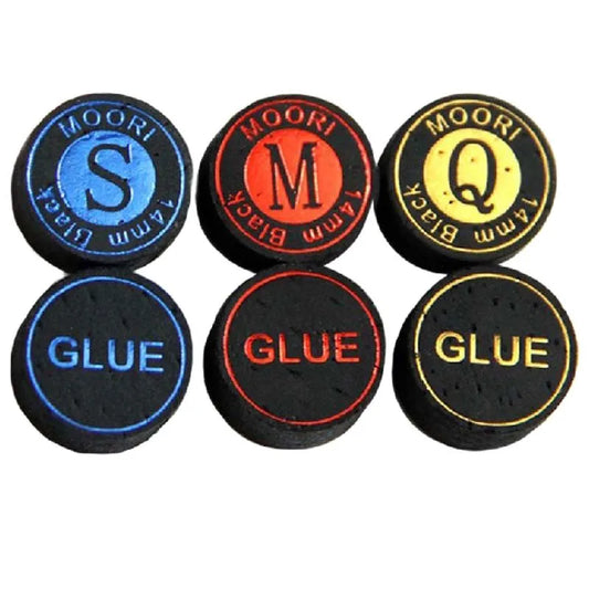 10pcs/Lot MOORI 14MM Black Professional Billiard Leather Cue Tip S/M/Q 8 Layers Pigskin Billiard Table Supplies