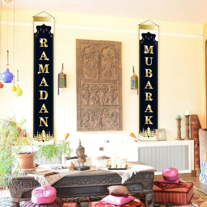 Eid Mubarak Door Banner Ramadan Decoration 2024 for Home Mubarak Ramadan Kareem Islamic Muslim Party Decor  Eid Al Adha Gifts