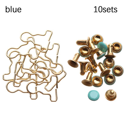 10sets Mini Doll Belt Buttons Doll Clothes DIY Metal Buckle Fit for 1/6 Dolls Girls Doll Buckles Trousers Bags Accessories