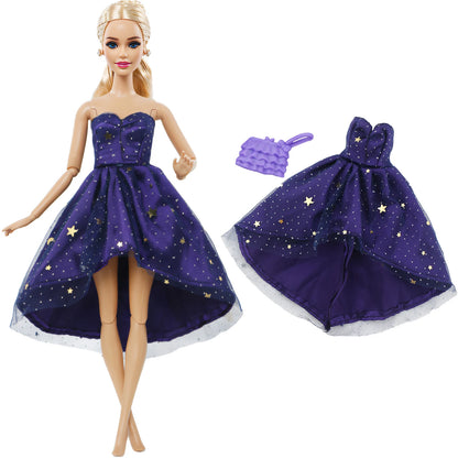 1x Doll Clothes Fashion Dress Daily Wear Skirt Party Gown Blouse Pants Clothes for Barbie Doll Accessories Lovely Girl Baby Toys