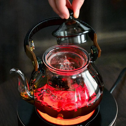 780ml Glass Teapot Beam Kettle Pottery Stove Tea Pot Cooking and Steaming Dual Purpose Tea Kettle Kungfu Tea Set Teaware