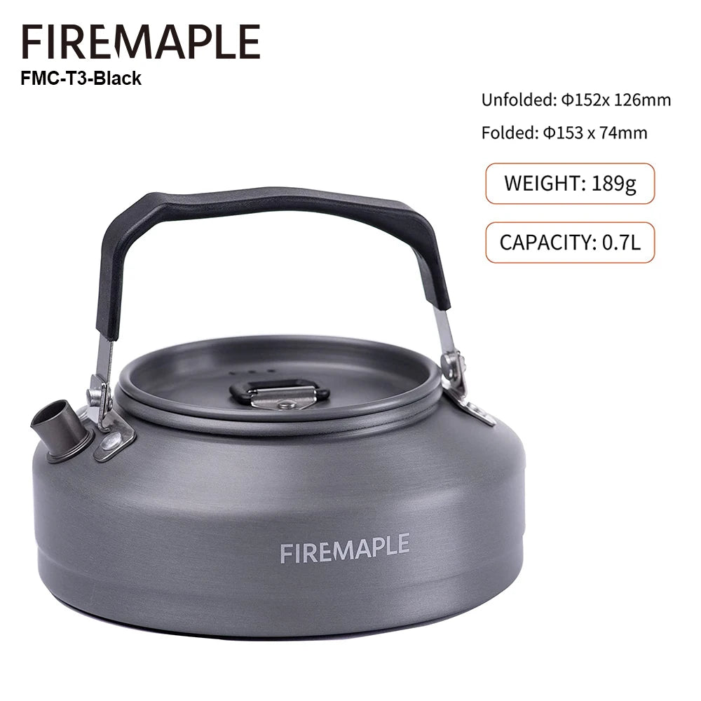 Fire Maple Hiking Teapot Outdoor Camping Cookware Heat Exchanger Pinic Kettle Tea Coffee Pot 0.8l/1.3l With Filter FMC-XT2