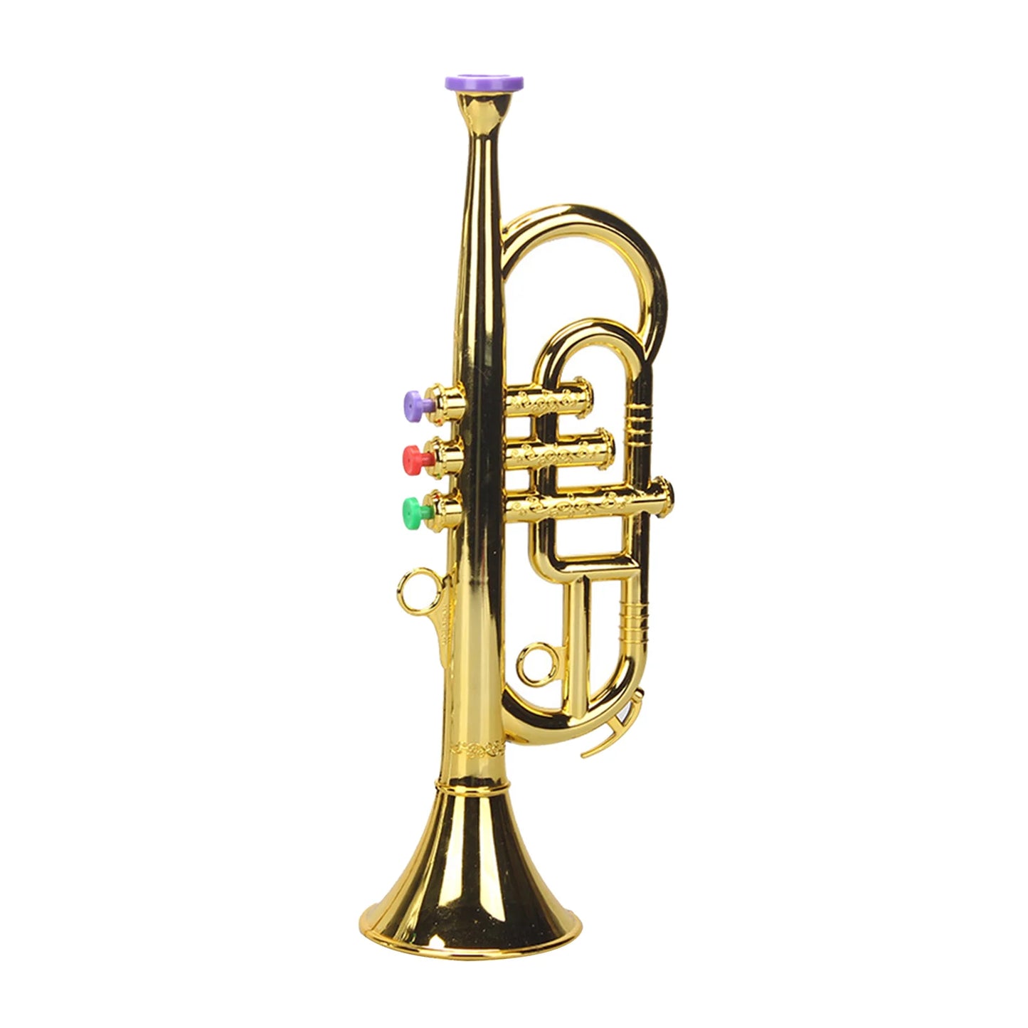 Plastic Trumpet Wind Instrument for Children With 3 Colored Keys Clarinet Mini Music Educational Toy for Early Developmental