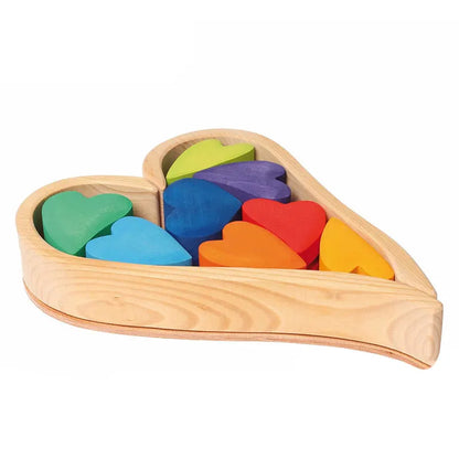 Children's Montessori Wooden Building Blocks Early Education Educational Toys Tree Flame House Stone Rainbow Blocks Wooden Toys