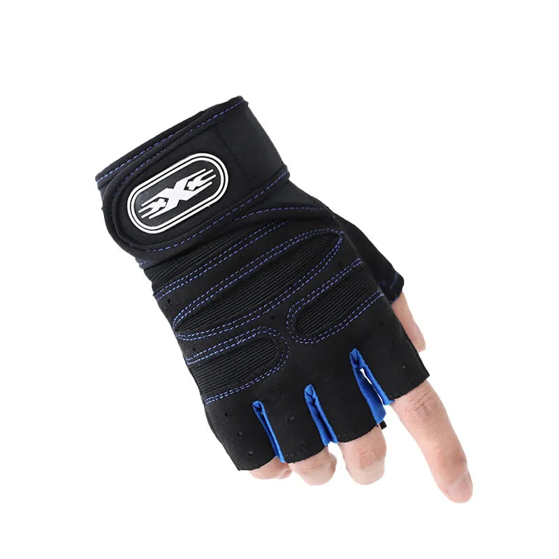 Gym Gloves Fitness Heavyweight Training Gloves Men Women Body Building Half Finger Non-Slip Gloves Wrist Weightlifting Sports