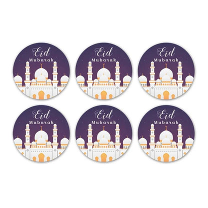 30/60pcs 4cm EID Mubarak Decorations Gift Label Stickers Islamic Muslim Eid Al-Fitr Ramadan Kareem Candy Bag Seal Party Supplies
