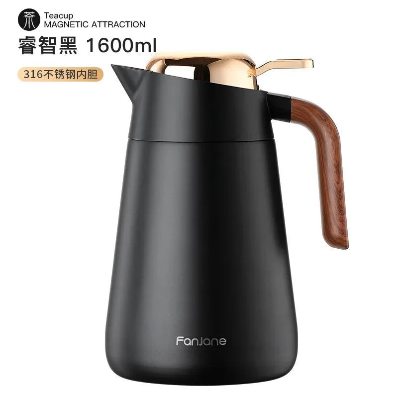 FANJANE 316 Stainless Steel Thermos Kettle for Tea Maker Big Tea Filter Larger Capacity 1600ml Vacuum Thermos Bottle Tumbler