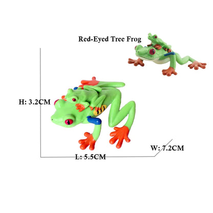 Figure Toy Frog Models Rainforest Animal Figurines TreeFrog Rana Deltoides Action Figures Bullfrog Animals Toys Games Kids Gifts
