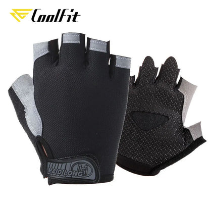 CoolFit Breathable Fitness Gloves Silicone Palm Hollow Back Gym Gloves Weightlifting Workout Dumbbell Crossfit Bodybuilding