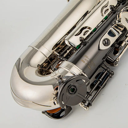 JUPITER JAS1100 New Arrival Alto Eb Tune Saxophone Brass Musical Instrument Black Silver Lacquer Sax With Case Mouthpiece