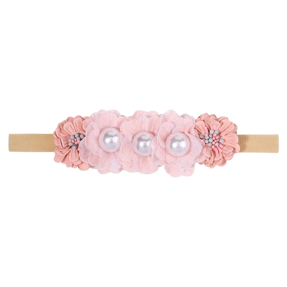 1Pcs Baby Girl Headband Cute Flower Elastic Hair Band Newborn Head Toddler Headband Headwear Kids Accessories Christmas Gifts