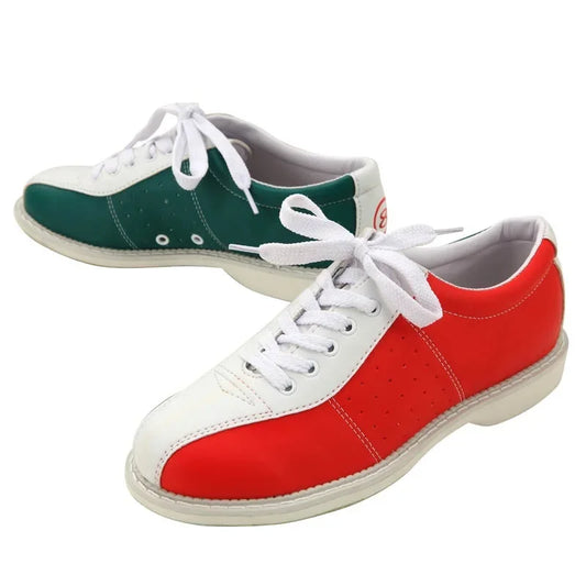 Leather Bowling Shoes for Men Fitness Sports Shoes Bowling Supplies Women Breathable Bowling Sneaker Entertainment Shoes Eu34-47