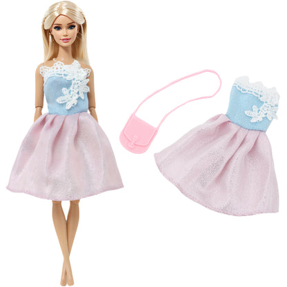 1x Doll Clothes Fashion Dress Daily Wear Skirt Party Gown Blouse Pants Clothes for Barbie Doll Accessories Lovely Girl Baby Toys