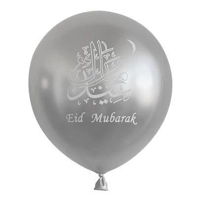 10pcs Eid Mubarak Metal Latex Balloon Ramadan Kareem Decoration Air Globos Ramadan Mubarak Muslim Islamic Festival Party Decor