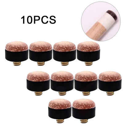 5/10Pcs Screw in Cue Tips Snooker Pool Billards Tip Head Replacement Parts Economic Pool Table Club Snooker Cue Accessories