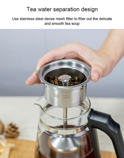 1L Electric Kettle Coffee Tea Maker Thermos Black Pu 'Er Glass Tea Maker Automatic Steam Spray Teapot Kettles Health Pot EU US