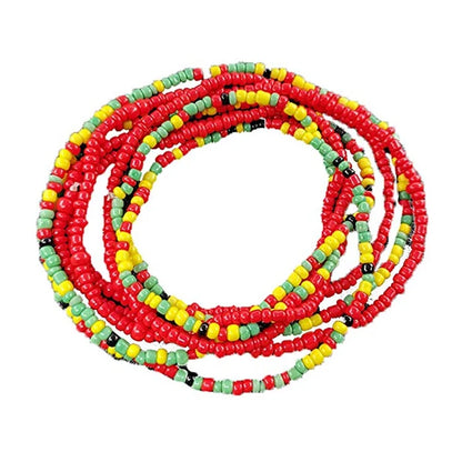2022 Bohemia Double Layer Beads Belt Body Chain Women Summer Sexy Bikini Beach Waist Chain Charms Vintage Dress Waistband Belts