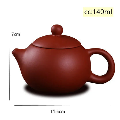 Yixing Tea Pot Purple Clay Xishi Filter Teapot Beauty Kettle Raw Ore Handmade Teaware Drinkware Tea Ceremony Supplies 140ml