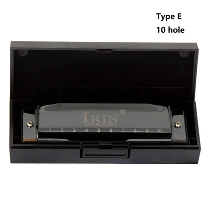 10 Hole 24 Hole Harmonica 8K Titanium Tremolo Tone Key C Harmonica Harp Mouth Organ Musical Instruments With Case