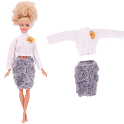 Pop Doll Clothes Sportswear Outfit Dress Fashion Coat Hoodie Top Pants Hats Clothing for Barbis&BJD Doll Accessories Girl`s Toy